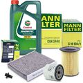 MANN-FILTER INSPEKTIONSPAKET+5L CASTROL MAGNATEC 5W-30 A5 FÜR VOLVO V50 1.6