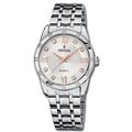 Festina Damen-Armbanduhr Boyfriend Quarz Edelstahl silber rose UF16940/B