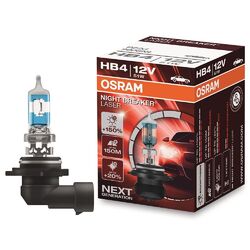 OSRAM NIGHT BREAKER® LASER HB4 NEXT GENERATION HALOGEN SCHEINWERFERLAMPE 12V# +150% MEHR HELLIGKEIT - 9006NL - FALTSCHACHTEL #