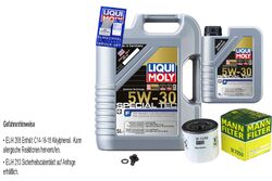 MANN-FILTER Ölfilter 6 L LIQUI MOLY 5W-30 Special Tec F für Ford Transit Custom