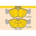 1x Bremsbelagsatz, Scheibenbremse BARUM BA2244 passend für VOLVO