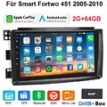 Für Smart Fortwo 451 2005-10 Autoradio DAB+ Android 13 GPS WIFI Carplay RDS 64GB