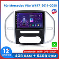 Für Mercedes Vito W447 2014-2020 4+64G Android Carplay SWC Autoradio GPS NAVI BT