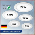 3-24W LED Panel Einbaustrahler Deckenleuchte Einbau Leuchte rund spot flach slim