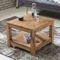 FineBuy Couchtisch Massivholz 60 x 60 cm Wohnzimmertisch Beistelltisch Akazie