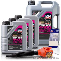 8 L LITER LIQUI MOLY TOP TEC 4400 5W-30 MOTOR-ÖL MOTOREN-ÖL 50048114### INKL. ÖLWECHSEL-ANHÄNGER + EINFÜLLTRICHTER ###