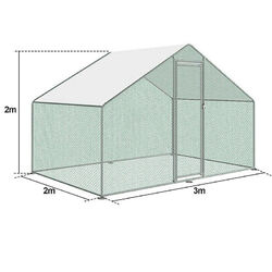 Freilaufgehege 3x2/3x3/3x4/3x6/3x8m Freigehege Tierlaufstall Hühnerstall käfig