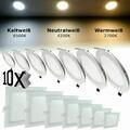 10x 3-24W LED Panel Einbaustrahler Deckenleuchte Einbau Leuchte eckig rund DHL