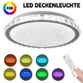 RGB LED Deckenleuchte Dimmbar Deckenlampe Sternenhimmel Wohnzimmer Fernbedienung