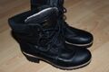 Panama Jack Damen Boots Leder Winter Lammfell Gr. 41 Schwarz Schuhe Stiefel