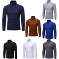 Freebily Unterhemd Herren Langarmshirt Baumwolle Rollkragen Pullover Thermohemd