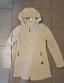 BENCH Sweatjacke lang creme Gr.L mit Kapuze