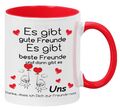 Tasse mit Spruch - Freundin Kaffeetasse Kaffeebecher Liebe Valentinstag Paar Top