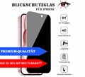 Panzerfolie Glas Blickschutz Displayschutz Für iPhone 16 15 14 13 Pro Max Plus +