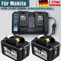 1-4X 18V 6Ah 8Ah 9Ah Akku Für Makita BL1860 BL1830 LXT mit Led + Doppelladegerät