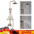 Retro Armatur Duschset Regendusche Duscharmatur Messing Brause Duschsystem Gold