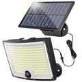 Solarlampen für Außen 202 LED Solar Led Strahler mit Bewegungsmelder Außen NEU