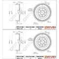 2X DR!VE+ BREMSTROMMELN HINTEN PASSEND FÜR FIAT GRANDE PUNTO OPEL ADAM CORSA