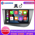 4+64GB Android 13 Apple Carplay Autoradio Für Seat Leon 1P1 2005-2012 Navi RDS