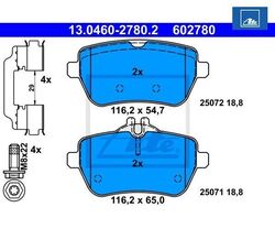 Bremsbelagsatz, Scheibenbremse ATE 13.0460-2780.2