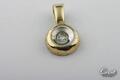 Brillant Anhänger 14kt 585 Gelb Gold Brilliant Diamant 0,05ct Top *