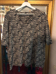 Ulla Popken Shirt Gr 50/52 Zebramuster