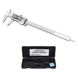 B33C Digital Messschieber Schieblehre 0-200mm 8" LCD Edelstahl Messschieber