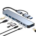 USB C Hub 8 in 1 Adapter USB 3.0 2.0 PD Verteiler Splitter TV Notebook Laptop
