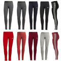 adidas Leggings Fitnesshose ESS 3 Streifen Tight Sport Damen Baumwolle