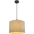 LUXUS HÄNGELEUCHTE DECKENLAMPE PENDELLEUCHTE PENDELLAMPE TEXTIL GRAU 68222921