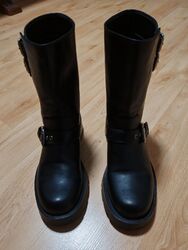 Zara Damen Boots Stiefel Neuwertig Schwarz 38