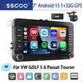 Für VW GOLF 5 6 Polo EOS Touran Caddy DAB+ Autoradio Carpaly Android 13 Navi KAM