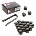20x Radschraubenkappen Abdeckkappen Radmuttern Set 17 mm schwarz für SKODA