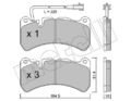 1x 22-1201-0 METELLI Bremsbelagsatz, Scheibenbremse für MASERATI,MERCEDES-BENZ