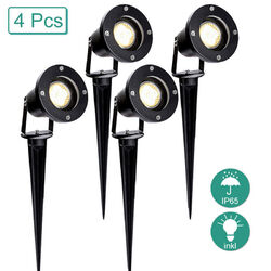 LED Gartenstrahler 4W mit Erdspieß IP65 GU10 Außenstrahler Bodenleuchte