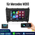 Für Mercedes Benz C Klasse W203 CLK W209 Autoradio Android13 GPS Navi Carplay-RE