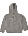 Tommy Hilfiger Mädchen New York grafischer Hoodie-Pullover mit Reißverschluss 9-10 Jahre grau AJ03