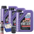 Motoröl 5W40 LIQUI MOLY Synthoil High Tech 3L+MAHLE Ölfilter +Ölschlammspülung