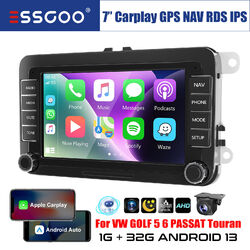 7" Carplay Android 13 Autoradio 32G GPS Kam Für VW GOLF 5 6 Passat Touran Tiguan