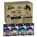FELIX Katzenfutter nass in Gelee Sorten Mix 120er Pack (120 x 85g)