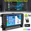 DAB Carplay Android 14 Autoradio 4+64G GPS Kamera für VW Golf 5 6 Plus Touran T5