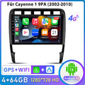 4+64G Android 13 GPS DAB+ BT Autoradio Carplay Für Porsche Cayenne 9PA 2002-2010