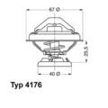 Borgwarner (Wahler) 4176.85D Thermostat Kühlmittel für Mercedes-Benz Ssangyong