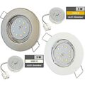 1-10er Sets Flache SMD LED Modul Einbau-Strahler  5W 230V Wohnzimmer Deckenspots