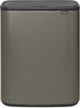 Brabantia Bo Touch Bin 60 Liter Platinum Mülleimer, Abfalleimer, Abfallsammler