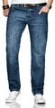 A. Salvarini Designer Herren Jeans Hose Basic Jeanshose Comfort Fit gerades Bein