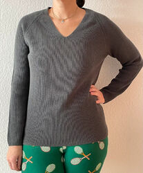 s.Oliver, Strickpullover mit Raglanärmeln, olive, Größe 38, NEU