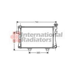 VAN WEZEL Kühler für Motorkühlung z. Bsp. für LADA