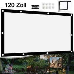 120"Beamer Leinwand Projektorleinwand Faltbarer Projector Screen 16:9 mit Haken