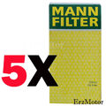 5 ORIGINAL MANN FILTER OELFILTER FILTEREINSATZ MIT DICHTUNG HU 727/1 x FUER S...